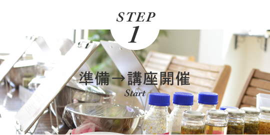STEP1 準備→講座開催